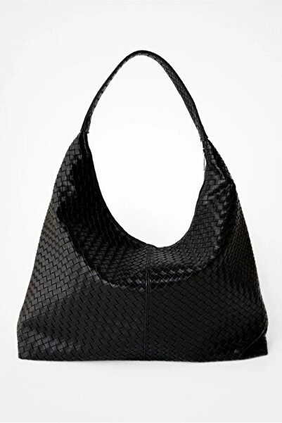 Marvelis Kadın Siyah Büyük Boy Omuz ve Tote Çanta - Geniş Hacim