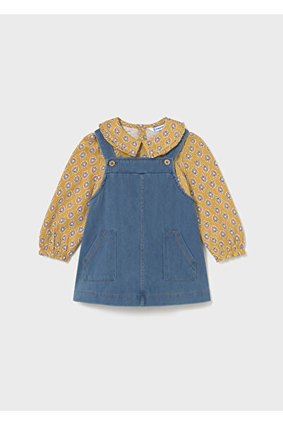 MAYORAL Baby Girl Salopet Dress and Blouse Set 2926