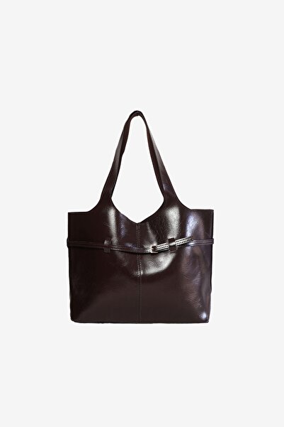 MARSEPTUN Ever Kemer Toka Detaylı Acı Kahve Mat Çanta