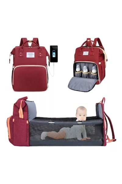 GOLD MARKET Rucsac pentru mame, cu pat pliabil, bretele reglabile, buzunar termoizolant, material impermeabil Ox
