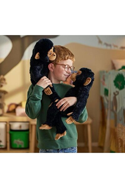IKEA yumuşak oyuncak, siyah, 32 cm, şempanze