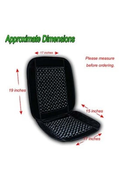 DELUXETUNING Interior Car Seat Covers Car Seat Cover, Massage Seat Cushion, With Wooden Balls and Plush, Black Color