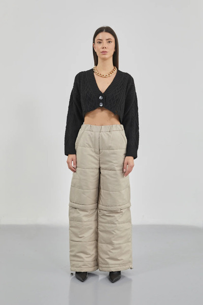 Secret Passion Lingerie New Season Button Detailed Diamond Patterned Black Women's Cardigan 24W21019