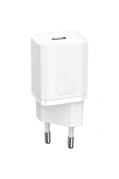Baseus Super si Φορτιστής Δικτύου, 20W, 3A, 1 X USB-C, Λευκό Ccsup-B02