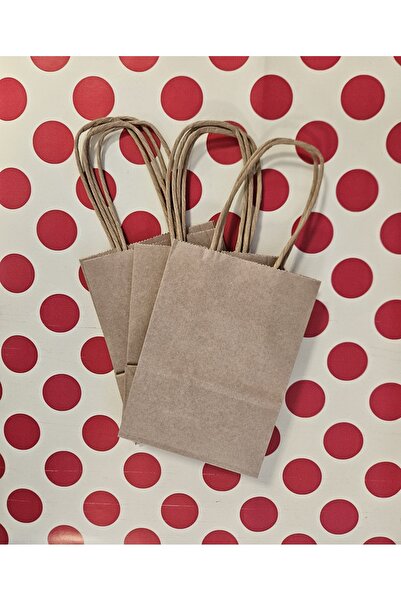 Nedi Büküm Saplı Karton Hediye Çantası 12x15x6cm (12adet)