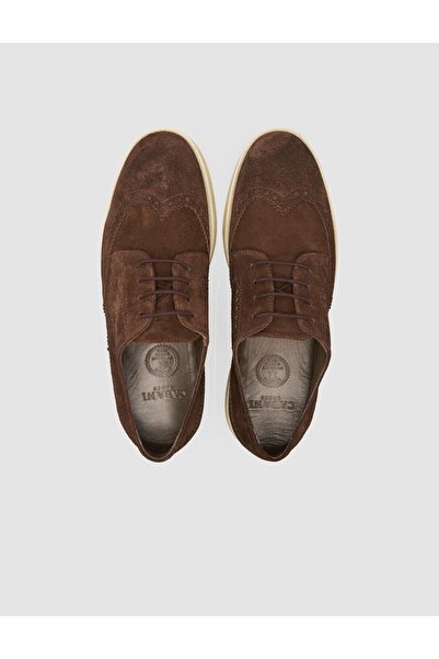 Cabani 100% Genuine Leather Suede Brown Men's Casual Shoes