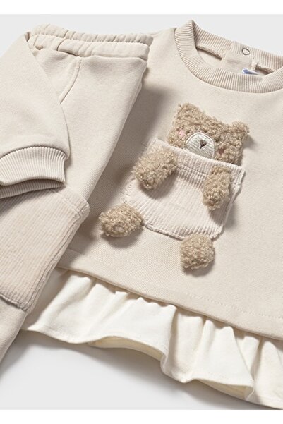 MAYORAL Baby Girl Beige Sweat Pants Set 2843