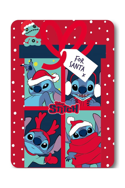 Stitch Disney Lilo și Santa Pătură de Crăciun Polar Fleece 100x140cm