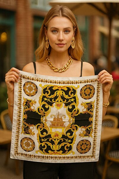 FELLMENS وشاح نسائي منقوش FLR51 مقاس 50x50 سم