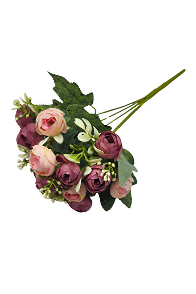 Çınar çiçekçilik Yapay Gül Buketi Küçük Kafalı 6 Renk Seçeneği (Vazo/Masa Demeti)