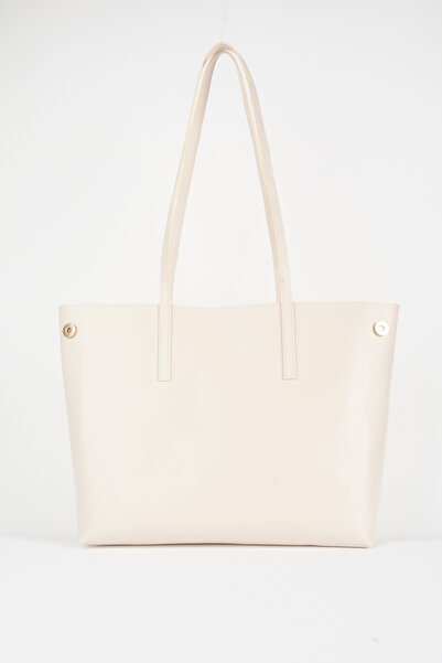 Vivaq Women's Aster Cream Faux Leather Handbag and Shoulder Bag with Snap Closure and Foldable Design