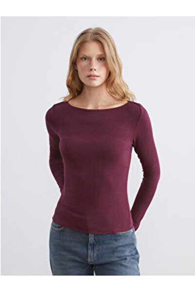LC Waikiki M1 Sezon Burgundy Crew Neck Women's Bodysuit