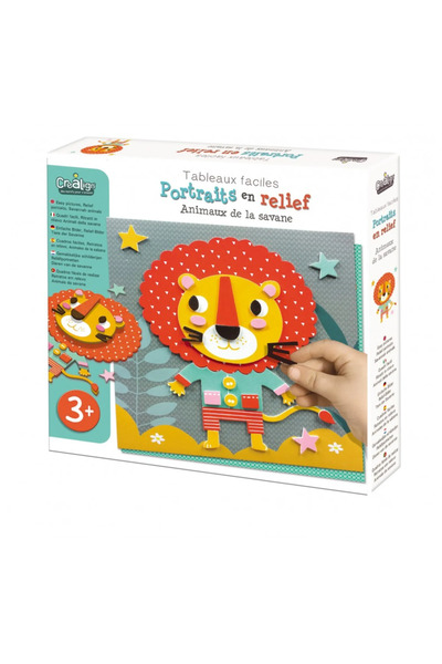 Crealign Set creativ - Creați picturi colorate din spumă - Animalele din sava...