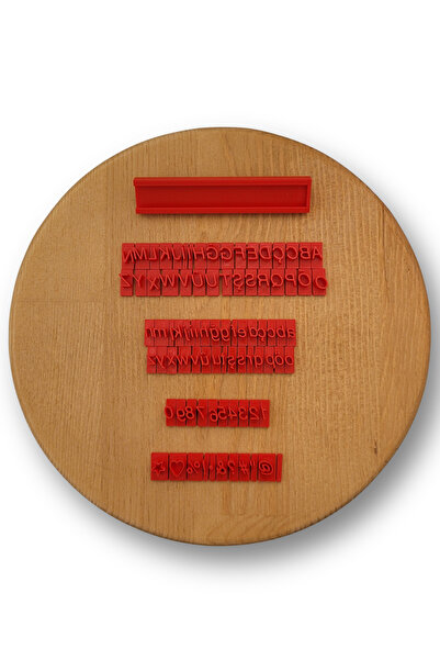 Karmelom Studio Italic Font Letter and Number 86 Piece Stampa Printing Set - for Cookies & Sugar Dough and Soap