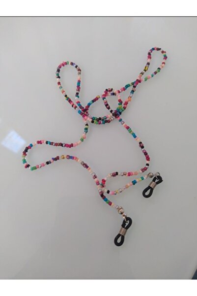İREM Renkli kum boncuk gözlük ipi 👓