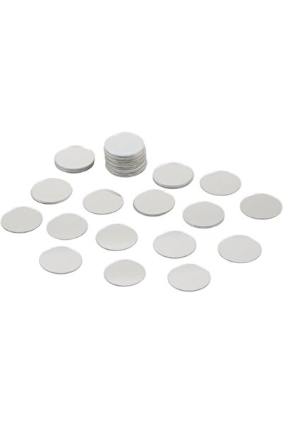 eZmart Set 100 Oglinzi Decorative Acrilice Autoadezive, Model Rotund , Argintiu, 5 cm Diametru
