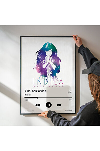Thetic Indila - Ainsi bas la vie Single Collection PREMIUM Poster Spotify - Poster pentru melodie!