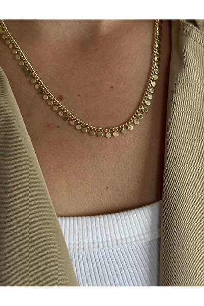 Bubbleatelier Çelik pul zincir kolye