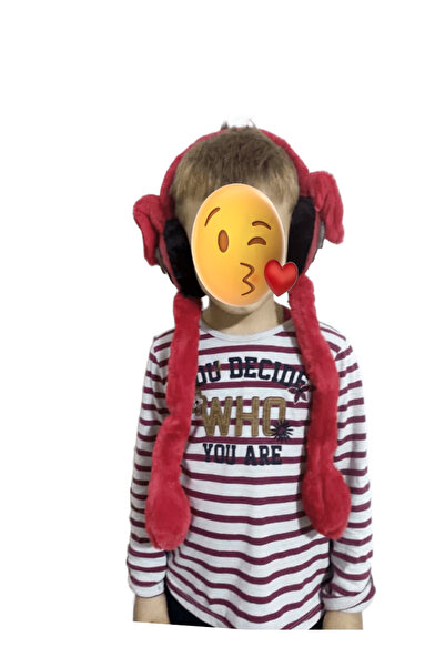 FuryaTedarik سماعة أذن للأطفال مصنوعة من القطيفة مع ضوء وصوت متحركين