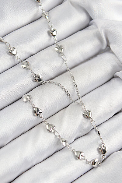 Skygo Brass Zircon Stone Heart Model Silver Color Y Necklace - Tj-Bko10456