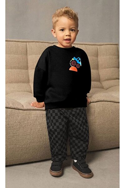Teeny Weeny Kids Unisex Children's Printed Top and Bottom Tracksuit Set