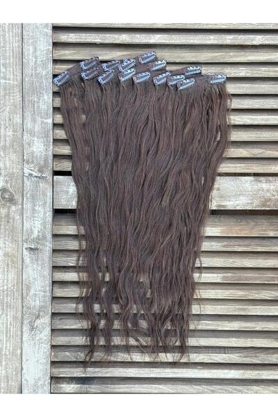 Suzan Peruk 8 Parça Çıtçıt Saç Doğal Gerçek insan saçı- Takması çıkartması en...