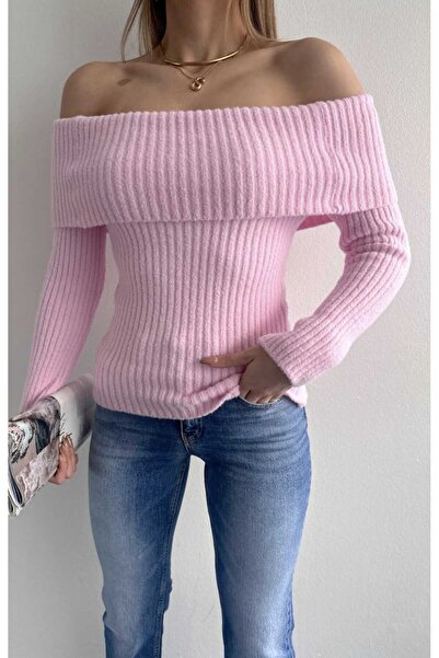 yeditepe fashion Pulover tricotat cu guler Madonna cu textura moale