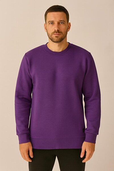 TROYLİFE سترة بياقة دائرية بثلاثة خيوط