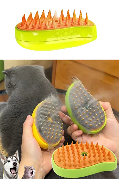 PapyonPet Kedi ve Köpekler İçin Buharlı Tarak | Tüy Toplama ve Temizleme | Evcil Hayvan Bakım Tarağı