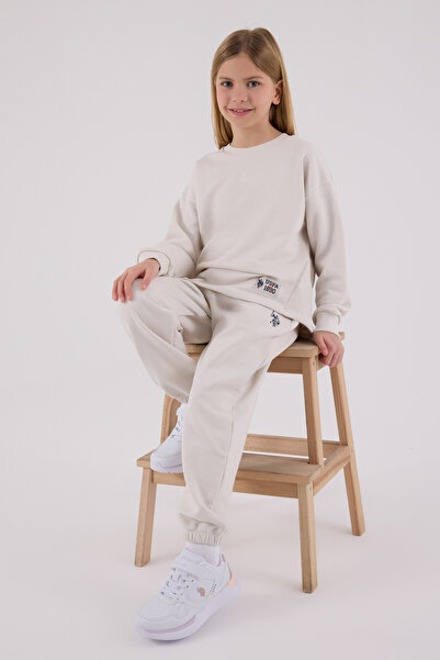 U.S. Polo Assn. Girl's Crew Neck 3 Thread Bottom-Top Set Th23Vl0Vrpol