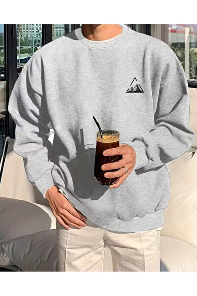 shi dumanlar giyim Bay/ Üçgen Dağ Bisiklet Yakalı Sweatshirt