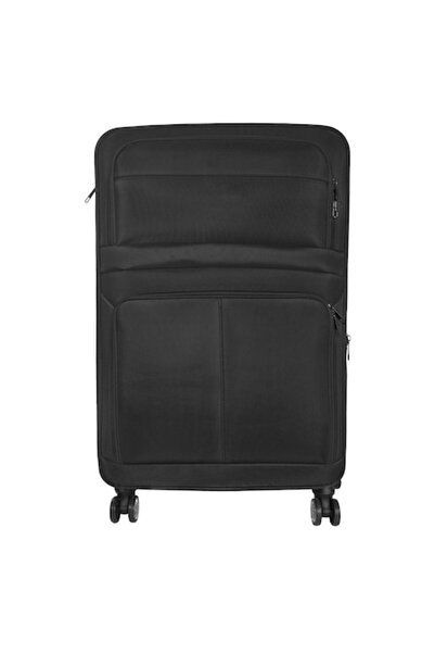 Naimeed Company Troler voiaj, Naimeed D5595L, 4 roti duble 360 grade, material textil, inchidere cifru, Negru, 47x30