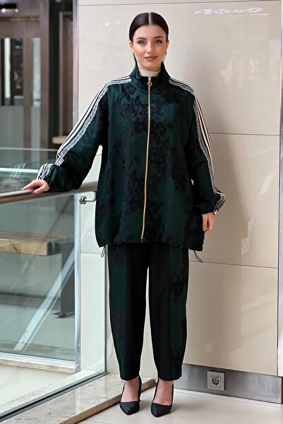 Ghisa Double Line Piping Detail Cap Pants Set