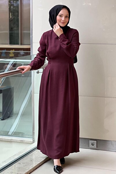 Nuss Pleated Belt Detailed Dress