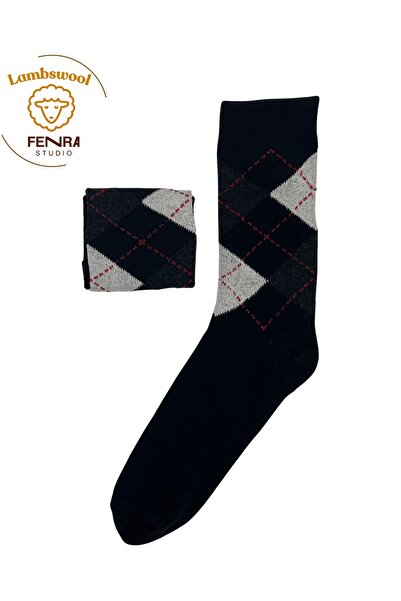 FENRA STUDIO KADIN KIŞLIK TERMAL YÜNLÜ SICAK TUTAN LAMBSWOOL SİYAH ANTRASİT B...