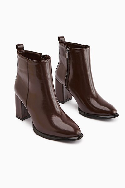 Limoya Gloria Kahve Topuklu Kadın Bot