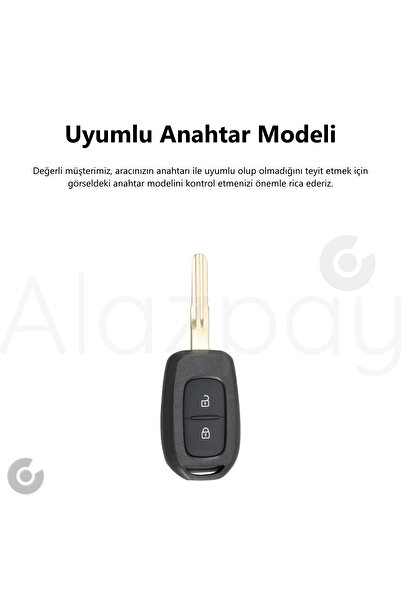 Alazpay Husă pentru chei din TPU pentru Renault Clio Megane Scenic Twingo Laguna Dacia Duster Dokker Logan (SYH Gold)