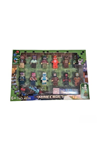 Virtual Trend Set of 12 Minecraft magnetic figurines, 4-5 cm, Multicolor, Virtual Trend®