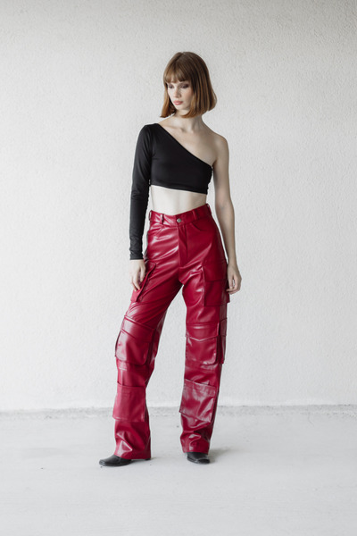 guay Suni Deri Kargo Pantolon