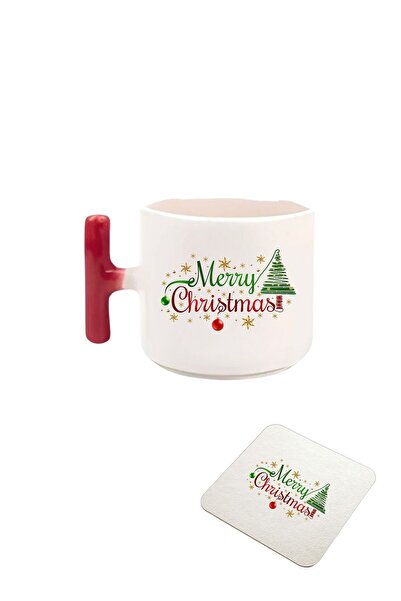 FenerciHediyelik كوب بمقبض على شكل حرف T للعام الجديد (مع ستة أكواب هدية)