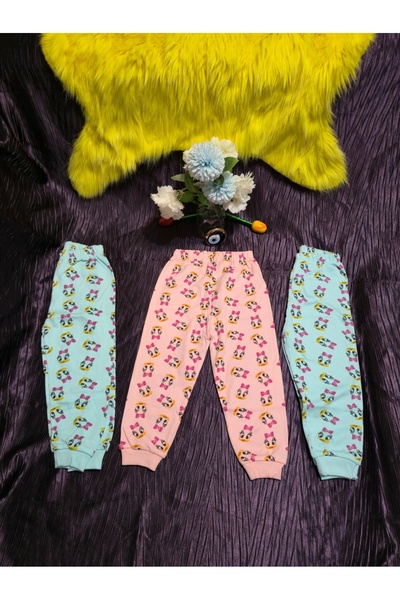 Jasminya 3 Lü Kız Çocuk 2 Yaş Pijama Altı (3 Lü Avantaj Paket)