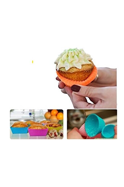 Hope Silicone Cupcake Muffin Baking Cups Liners 24 Pack Reusable Non-Stick Cake Molds Sets, Standar