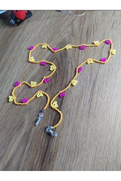 İREM Kalp detaylı kum boncuk gözlük ipi