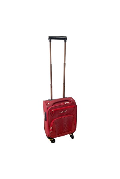 CASLON Travel trolley, textile, four wheels, 20x30x40cm, burgundy