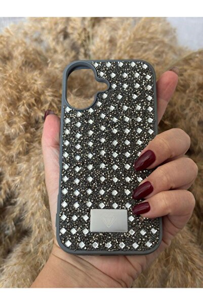 Hatreds Apple iPhone 17 Uyumlu Kamera Korumalı Parlak Taşlı Şık Görünümlü Lüx...