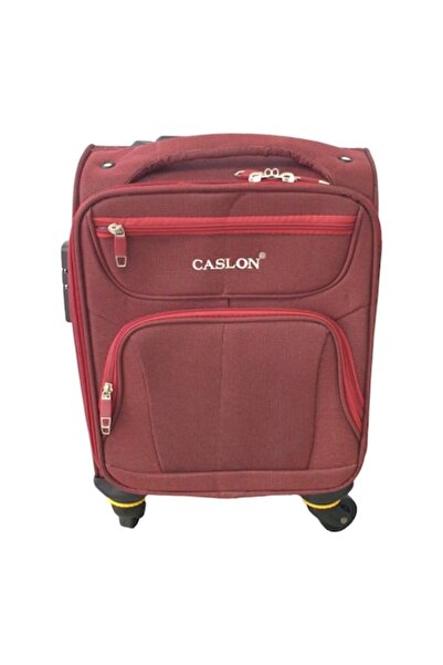 CASLON Travel trolley, textile, four wheels, 20x30x40cm, burgundy
