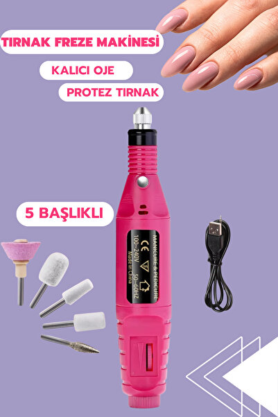 Uni zer 5 Başlıklı Elektrikli Tırnak Törpü Makinesi Kalıcı Oje Çıkarma Zımpar...