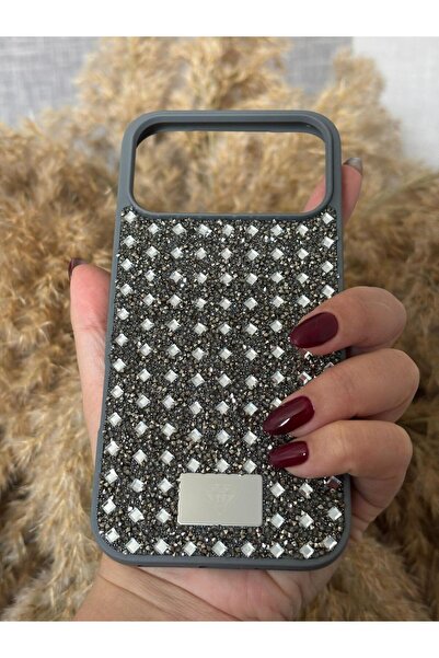 Hatreds Apple iPhone 17 Pro Max Uyumlu Kamera Korumalı Parlak Taşlı Şık Görün...