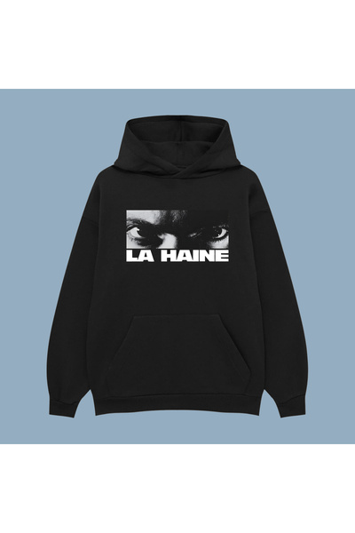 PURE POWER La Haine UNISEX Oversize kroj CRNA P Pamuk U K Sa kapuljačom ŠTAMP...