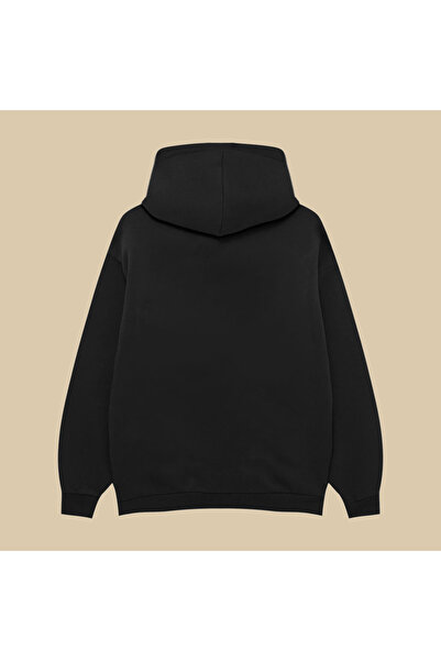 PURE POWER Φούτερ με κουκούλα Crocodile Crocodile UNISEX oversized ΜΑΥΡΟ ΒΑΜΒΑΚΙ K με κουκούλα ΜΕ ΣΤΑΙΡΙΑ